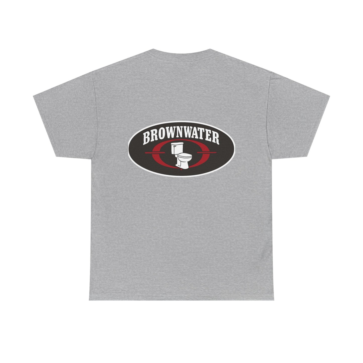 Brownwater Logo Tee — Retro Oval Graphic Cotton T‑Shirt