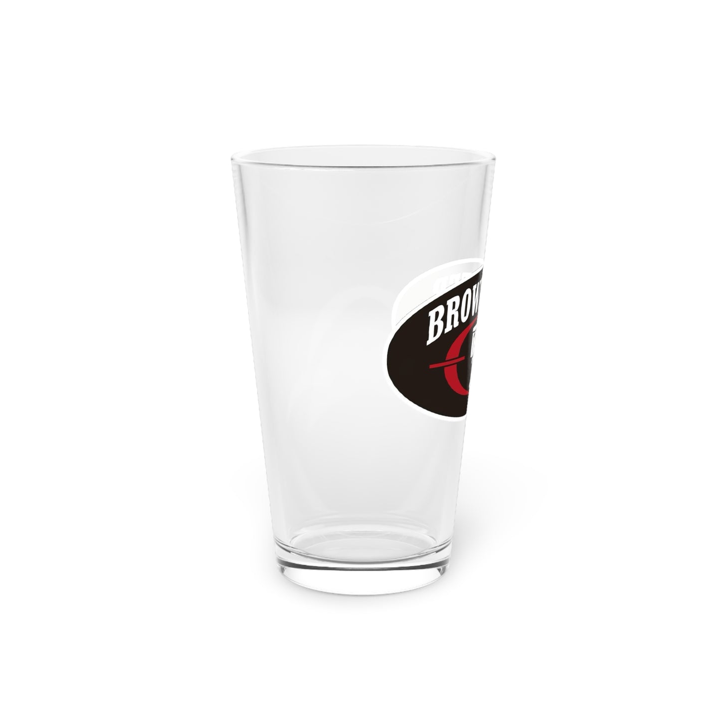 Pint Glass - "Brownwater" Logo Beer Glass, 16oz