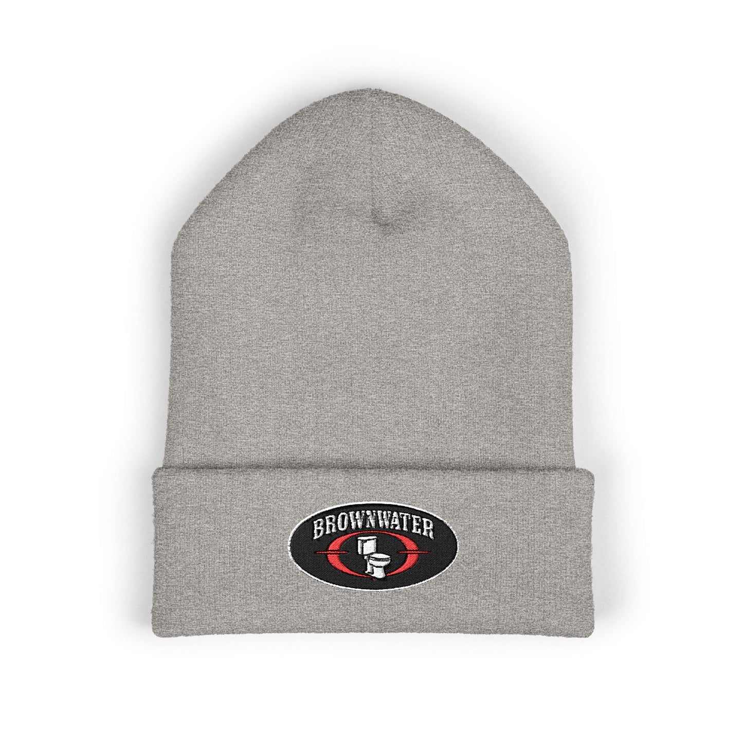 Embroidered Beanie — Brownsvilep Logo Cuffed Knit Hat