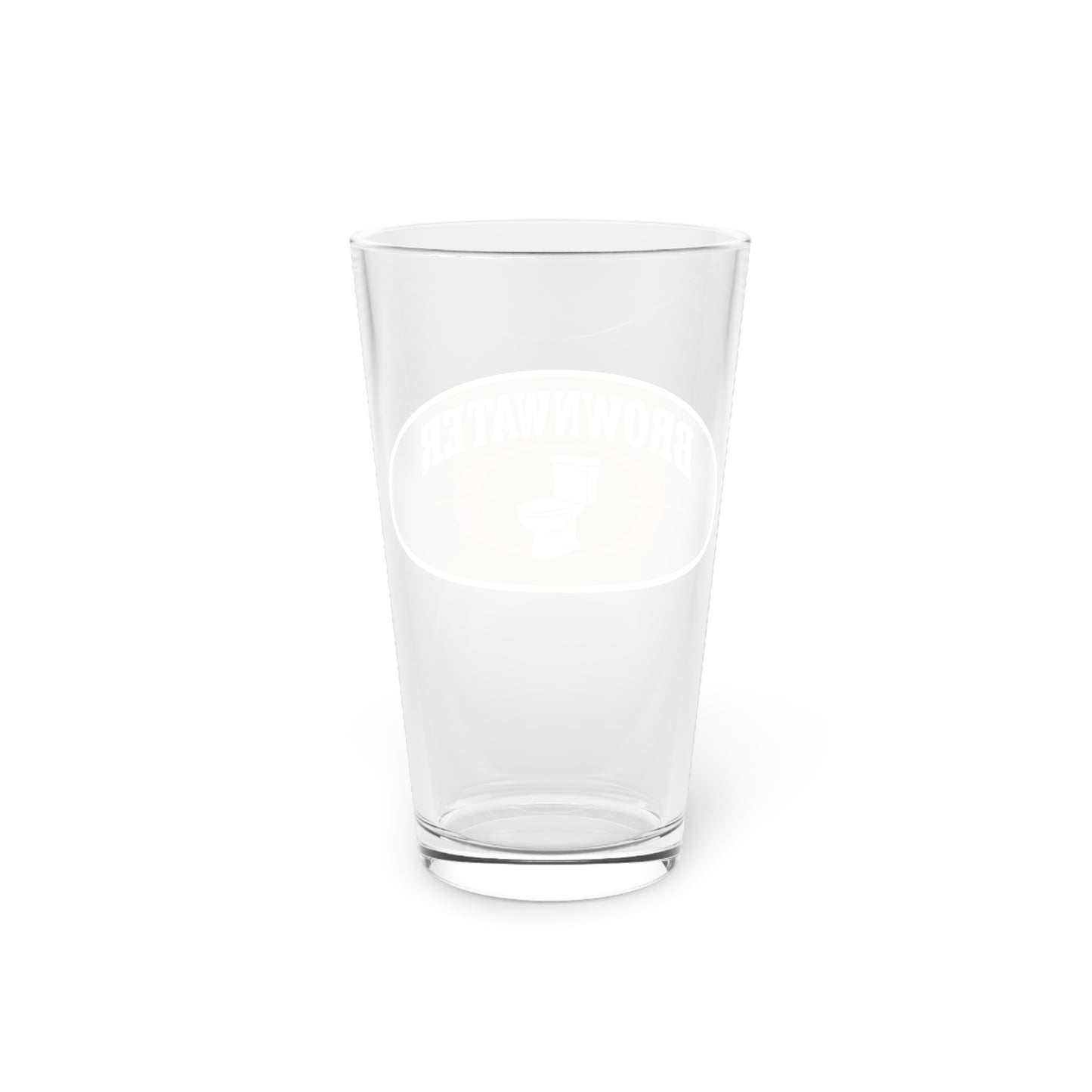 Pint Glass - "Brownwater" Logo Beer Glass, 16oz