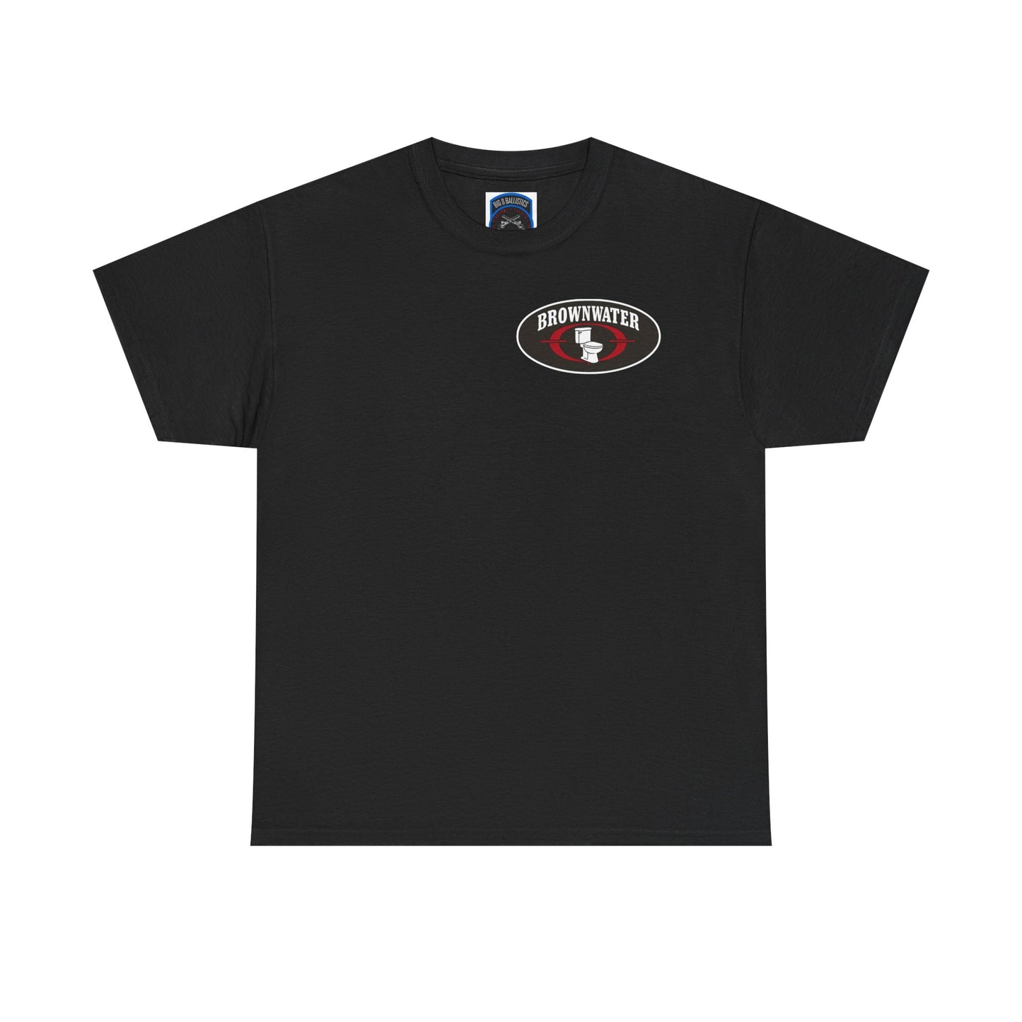 Brownwater Logo Tee — Retro Oval Graphic Cotton T‑Shirt