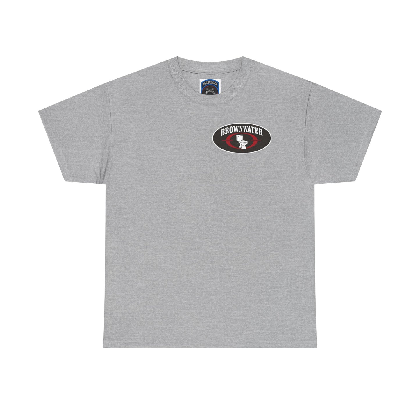 Brownwater Logo Tee — Retro Oval Graphic Cotton T‑Shirt