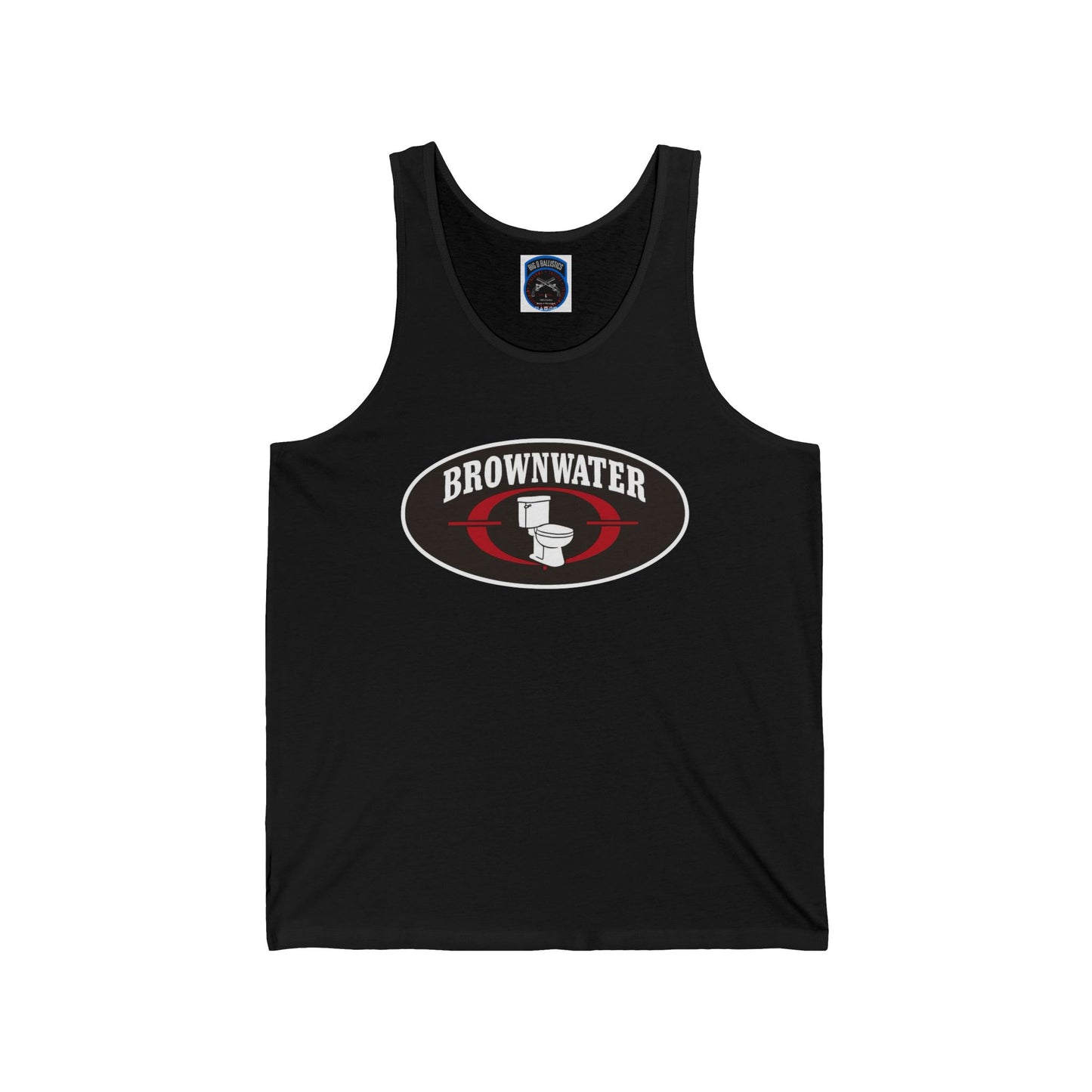 Brownwater Logo Tank Top — Funny Toilet Graphic Sleeveless Shirt
