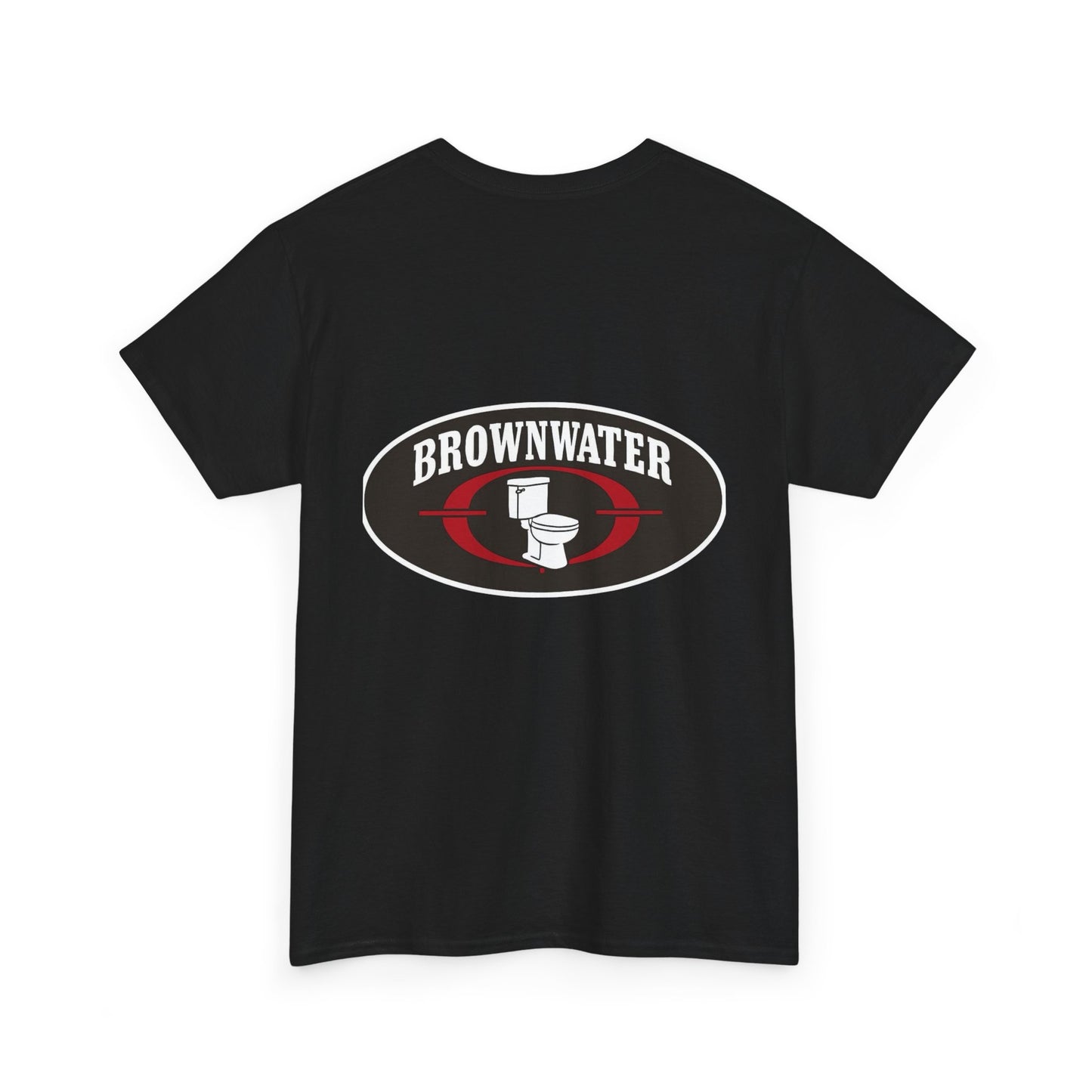 Brownwater Logo Tee — Retro Oval Graphic Cotton T‑Shirt