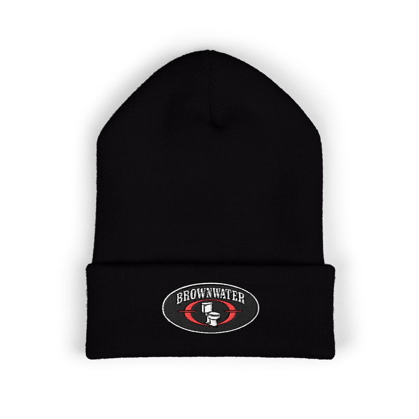 Embroidered Beanie — Brownsvilep Logo Cuffed Knit Hat