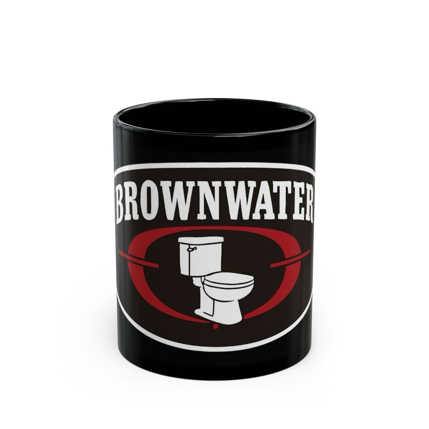 Brownwater Funny Toilet Coffee Mug – Novelty 11oz/15oz Black Ceramic Mug